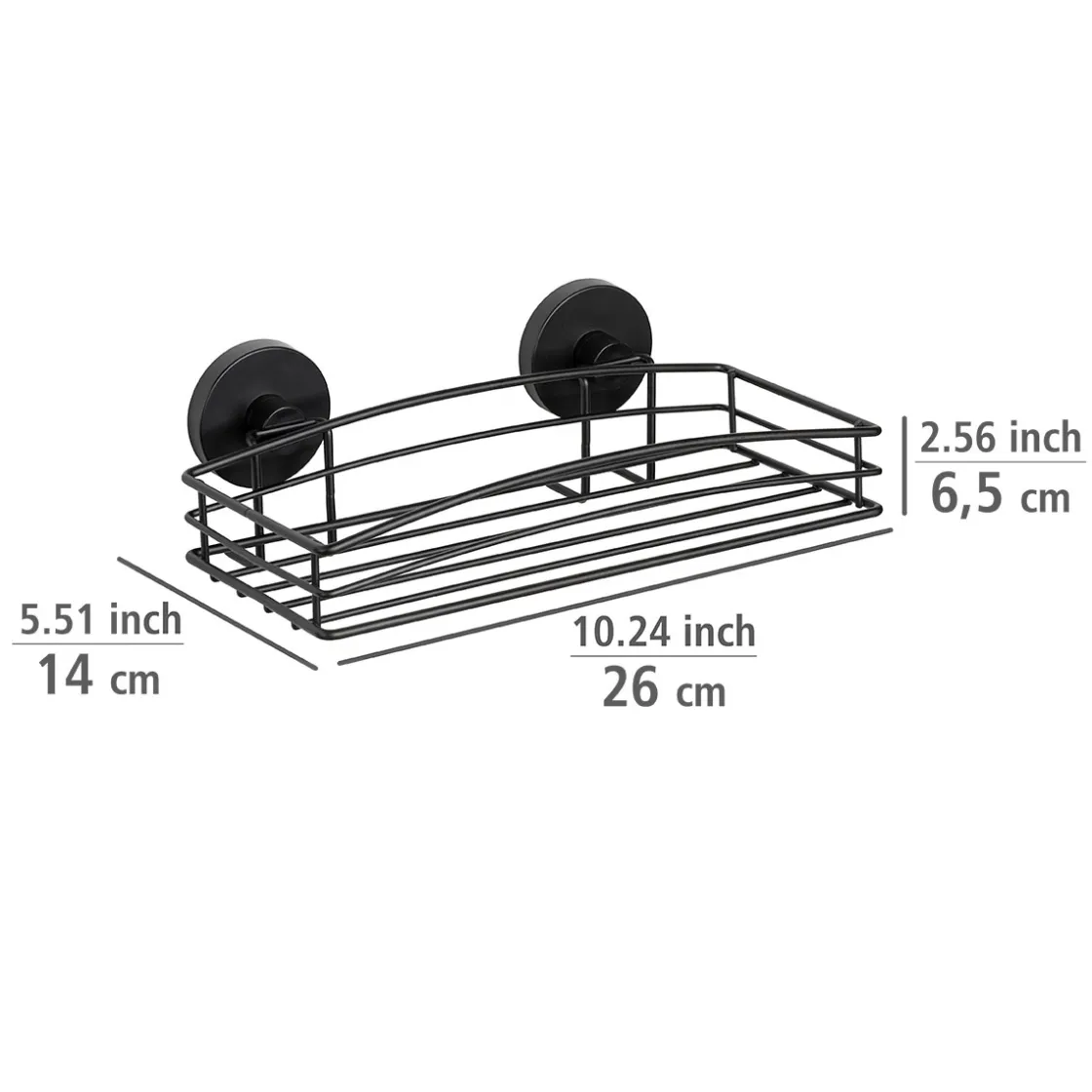 Vacuum-Loc Wandablage schwarz ^ Wenko Best