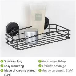 Vacuum-Loc Wandablage schwarz ^ Wenko Best