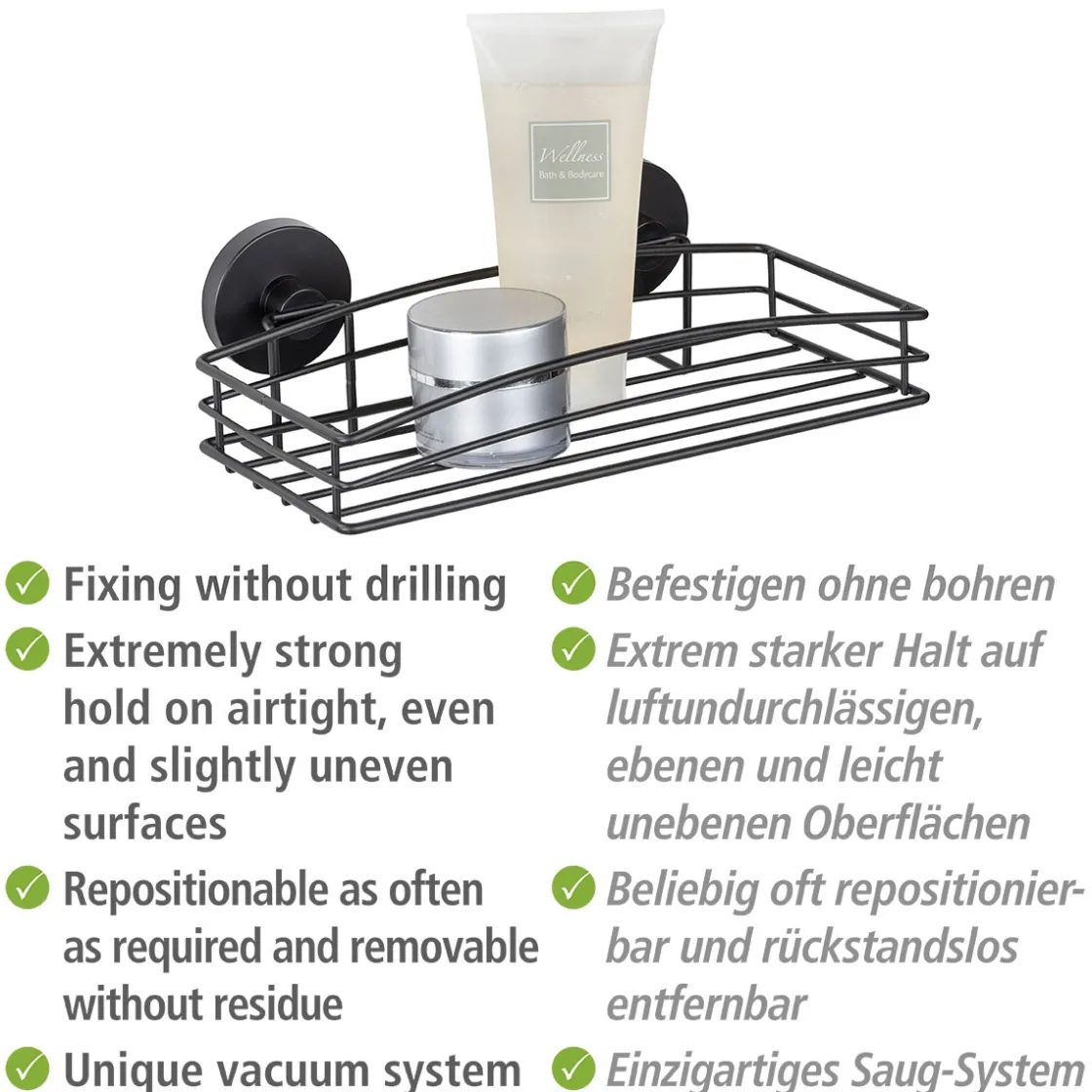 Vacuum-Loc Wandablage schwarz ^ Wenko Best
