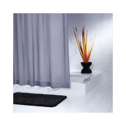 Duschvorhang Textil 180 x 200 cm weiß ^ Valblue Sale