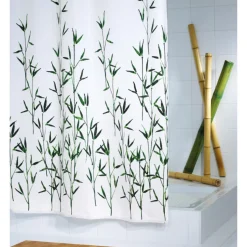Duschvorhang Textl Bambus ca. 180 x 200 cm grün ^ Valblue Sale