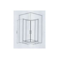 Runddusche Ronda für Duschwanne mit 550 mm Radius chromoptik ^ Valblue