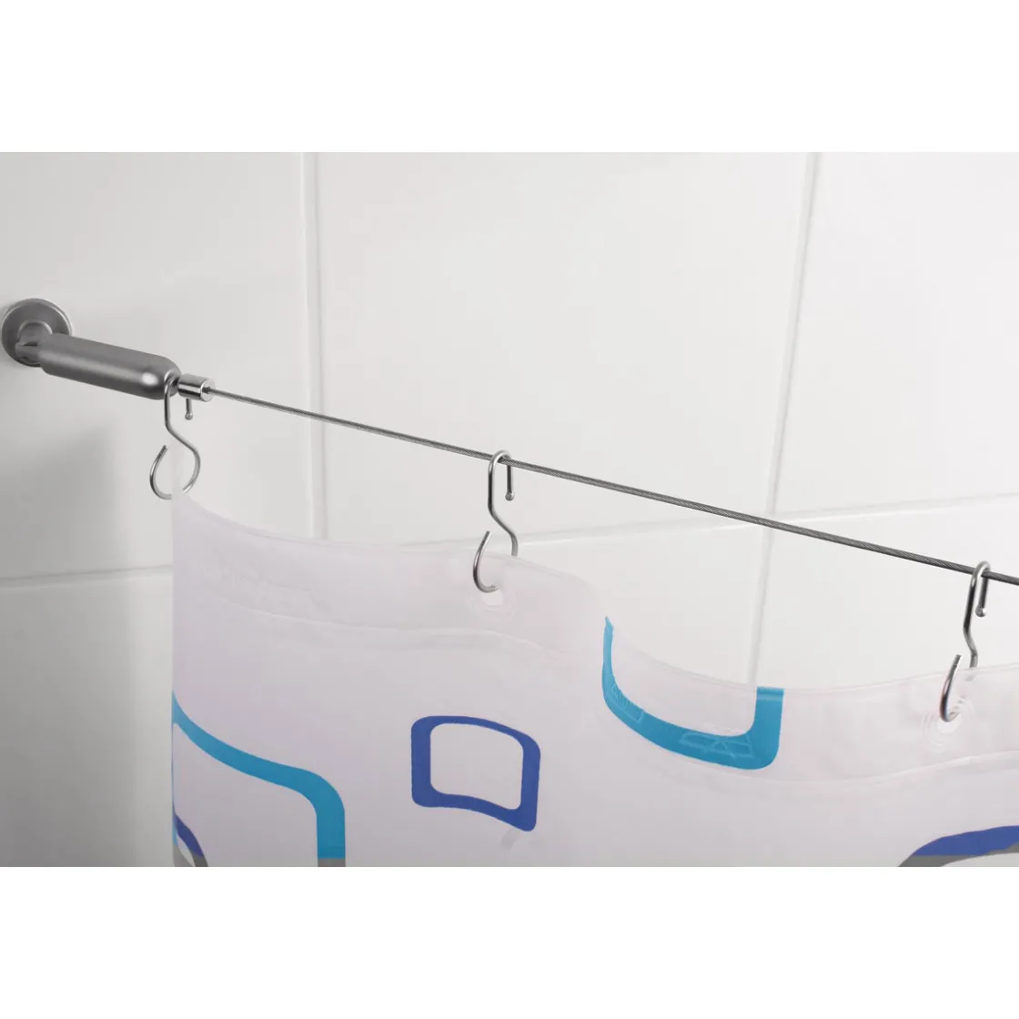 Seilspanngarnitur für Duschvorhänge 3 m chrom ^ Valblue Clearance