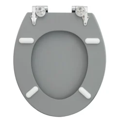 WC-Sitz Cement Betonoptik MDF-Holzkern Absenkautom. Metallscharn. ^ Valblue Hot