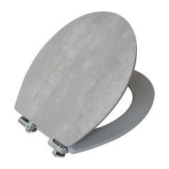 WC-Sitz Cement Betonoptik MDF-Holzkern Absenkautom. Metallscharn. ^ Valblue Hot