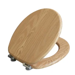 WC-Sitz Oak NB MDF-Holzkern, Absenkautomatik, Metallscharniere verchromt ^ Valblue Discount