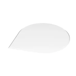 Kamin Glasbodenplatte, Tropfenform, Stärke 8mm, 110x110cm ^ Valo Best