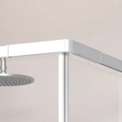 Variabler Eckeinstieg, Farbe: Weiss, m. Streifen, 75-90x75-90cm ^ Sale
