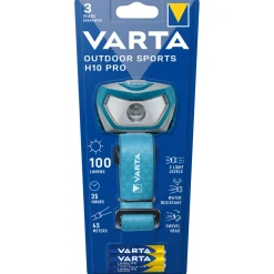 LED-Kopfleuchte Outdoor Sports H10 Pro inkl Batteriebestückung ^ Varta Best