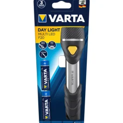 LED-Taschenlampe Day Light Multi LED F20 mit Batterien schwarz ^ Varta Discount