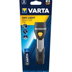LED-Taschenlampe Day Light Multi LED F10 mit Batterien schwarz ^ Varta Outlet
