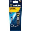 LED-Taschenlampe Day Light Key Chain Light mit Batterien schwarz ^ Varta Sale