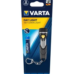 LED-Taschenlampe Day Light Key Chain Light mit Batterien schwarz ^ Varta Sale