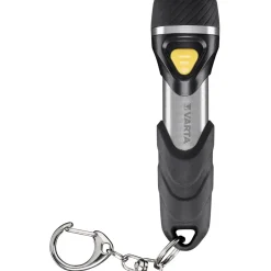 LED-Taschenlampe Day Light Key Chain Light mit Batterien schwarz ^ Varta Sale