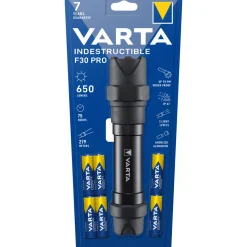 LED-Taschenlampe Indestructible F30 Pro inkl Batteriebestückung ^ Varta New