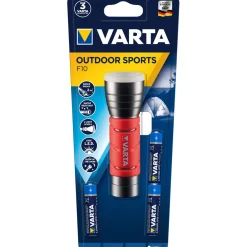LED-Taschenlampe Outdoor Sports mit Batterien rot ^ Varta Best