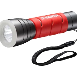LED-Taschenlampe Outdoor Sports mit Batterien rot ^ Varta Best