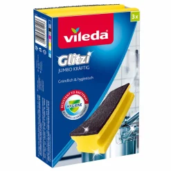 Reinigungsschwamm Glitzi Jumbo Kräftig 3er Pack ^ Vileda Sale