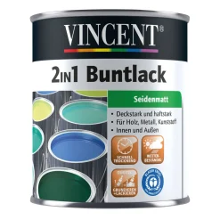 2in1 Buntlack Lehmbraun seidenmatt 375 ml ^ Vincent Clearance