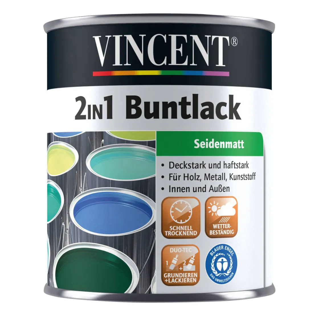 2in1 Buntlack safrangelb seidenmatt 375 ml ^ Vincent Discount