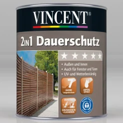2in1 Dauerschutz-Lasur Grau L ^ Vincent Hot