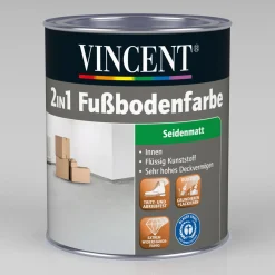 2in1 Fußbodenfarbe weiß 750 ml ^ Vincent