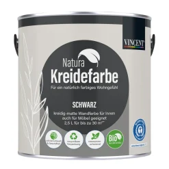 Natura Kreidefarbe Schwarz matt 2,5 L ^ Vincent Best