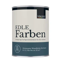 Wandfarbe EDLE Farben Meeresgrund matt 1,0 L ^ Vincent Hot