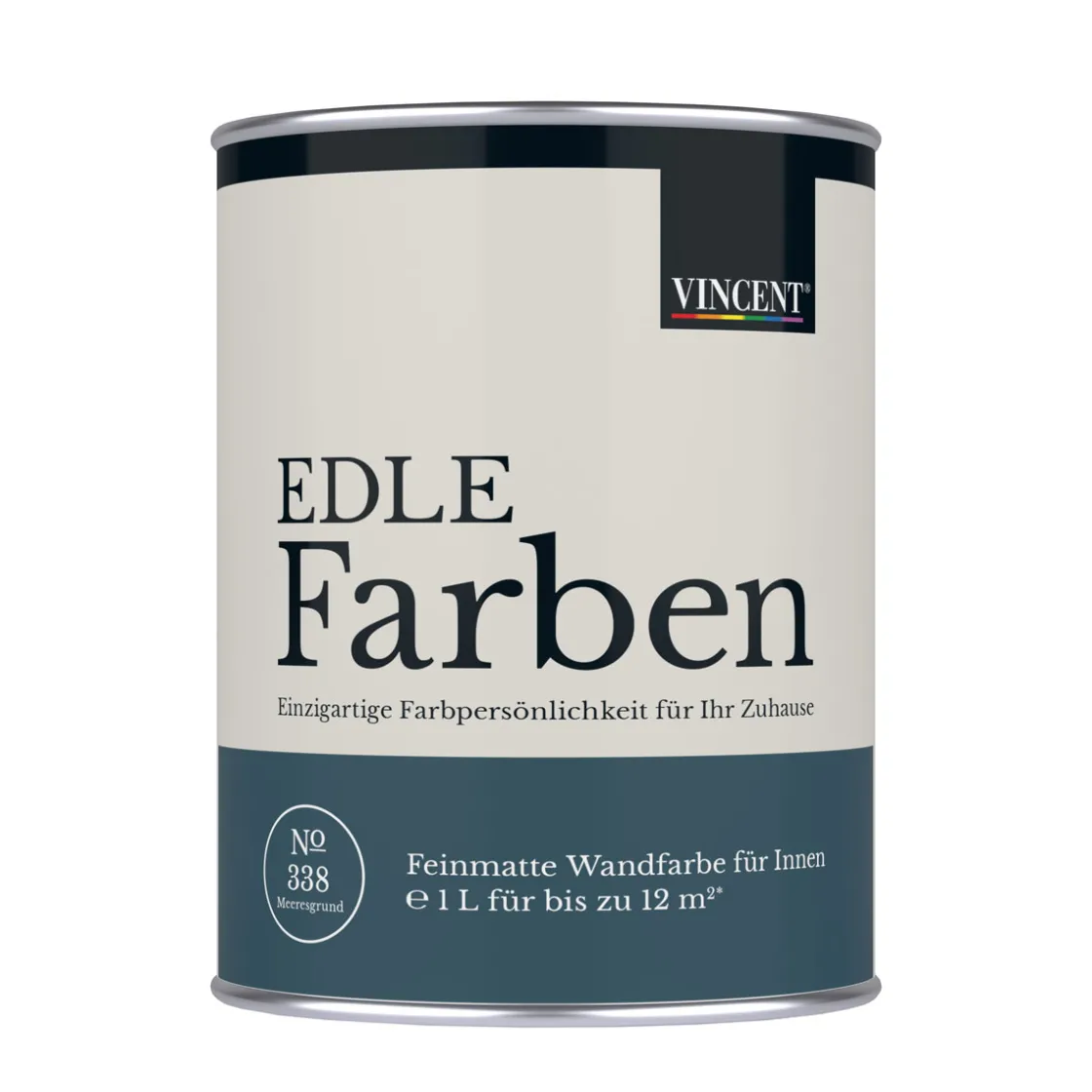 Wandfarbe EDLE Farben Meeresgrund matt 1,0 L ^ Vincent Hot
