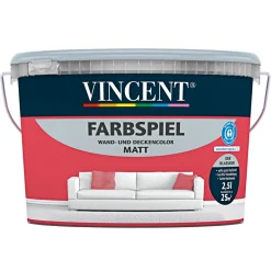 Wand- und Deckenfarbe Farbspiel Rubina matt 2,5 L ^ Vincent Clearance