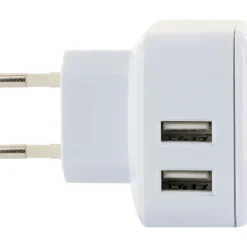 230 V Ladeadapter 2xUSB 2,4 A weiss ^ Schwaiger Hot