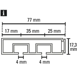 Vorhangschiene GE 2 120cm weiß ^ Gardinia Online