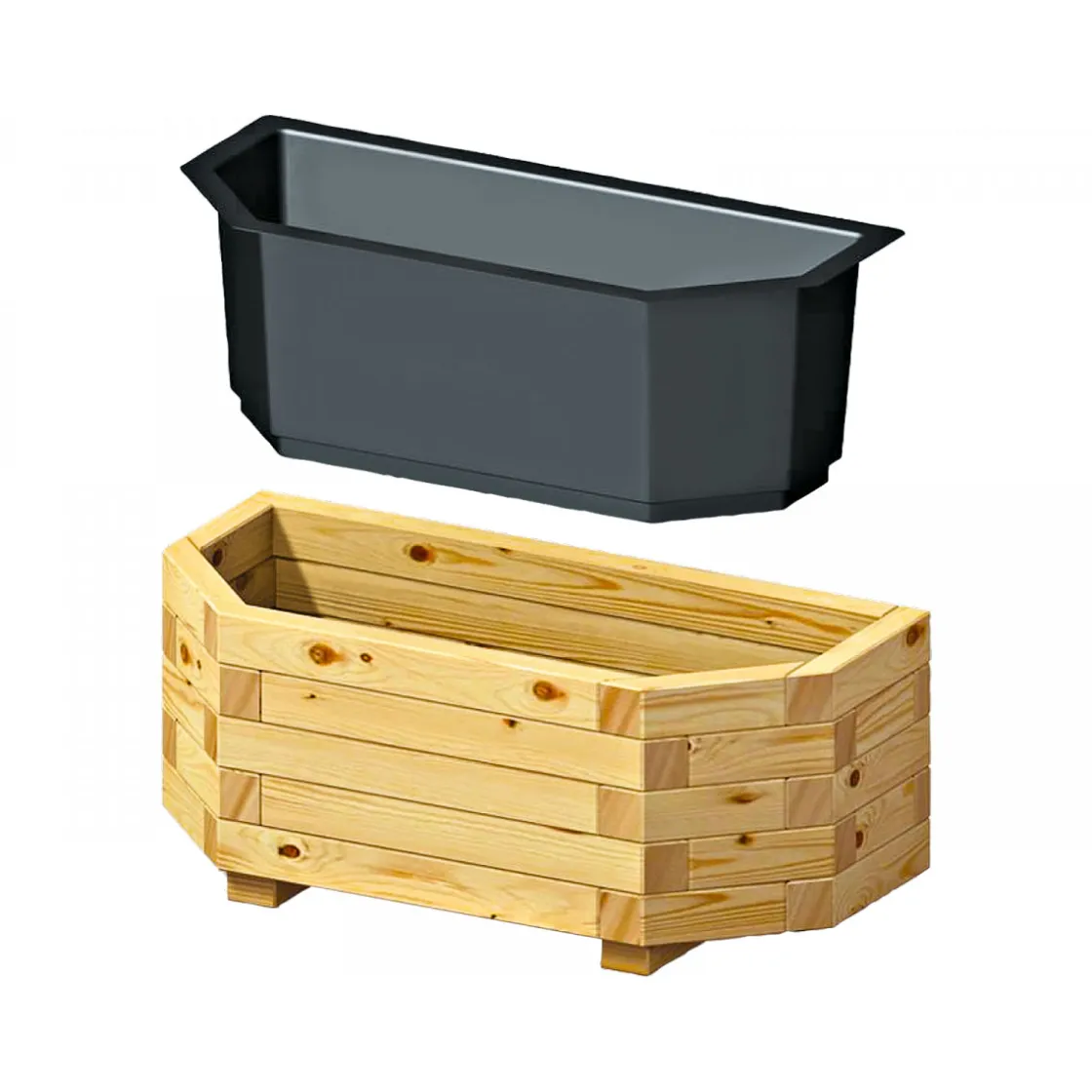 Wandpflanzkasten ohne Einsatz 95 x 38 ^ Discount