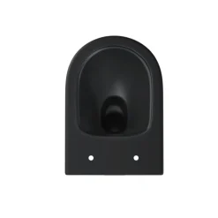 Wand-WC-Set Nakia mattschwarz spuelrand-los inkl. Deckel m. Absenkautomatik ^ sanicomfort Outlet