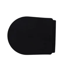 Wand-WC-Set Nakia mattschwarz spuelrand-los inkl. Deckel m. Absenkautomatik ^ sanicomfort Outlet