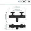 Wannentherm. London,schwarz-matt, 1/2Verbruehschutz und Wassersparfunktion ^ Schütte Discount
