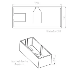 Wannentraeger zu Rosa 180x80cm ^ Ottofond Outlet