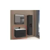 Waschtisch Amy, 80cm, Farbe: Matt-Schwarz, mit 2 Schubladen und Soft-Close-Funktion ^ Hot