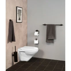 WC-Garnitur Bosio Black matt geschlForm ^ Wenko Hot