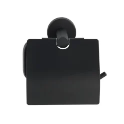 WC-Papierhalter m Deckel Bosio Black ^ Wenko New