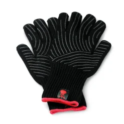 Grillhandschuh Größe S/M Set aus Kevlar schwarz lang mit Silikonnoppen ^ Weber Clearance