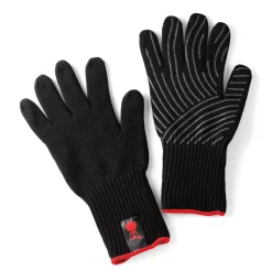 Grillhandschuh Größe S/M Set aus Kevlar schwarz lang mit Silikonnoppen ^ Weber Clearance