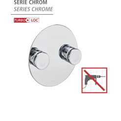 Adapter Duo Chrom Befestigen ohne bohren Turbo-Loc ^ Wenko Clearance