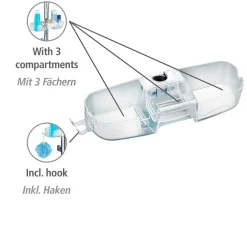 Duschstangencaddy Premium mit 3 Fächern ^ Wenko New