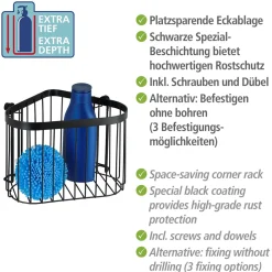 Eckablage Classic Plus schwarz ^ Wenko Best