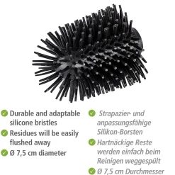 Ersatzbürstenkopf Durchmesser 7,5 cm schwarz ^ Wenko Online
