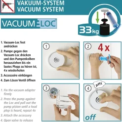Haartrocknerhalter Befestigen ohne bohren Vacuum-Loc ^ Wenko Sale