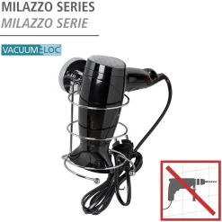 Haartrocknerhalter Befestigen ohne bohren Vacuum-Loc ^ Wenko Sale