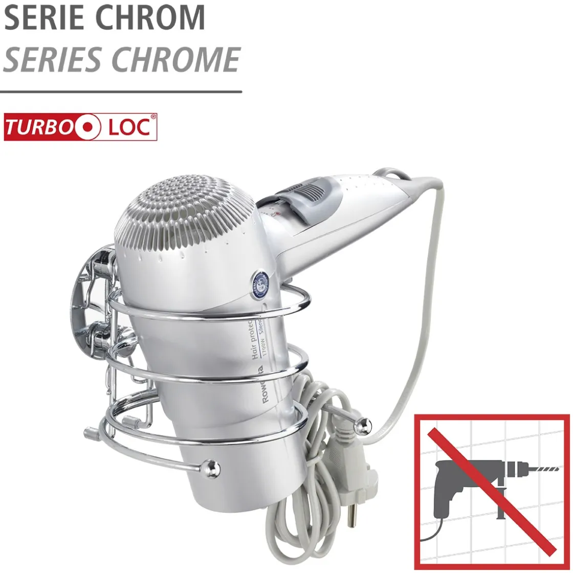 Haartrocknerhalter Befestigen ohne bohren Turbo-Loc ^ Wenko Best