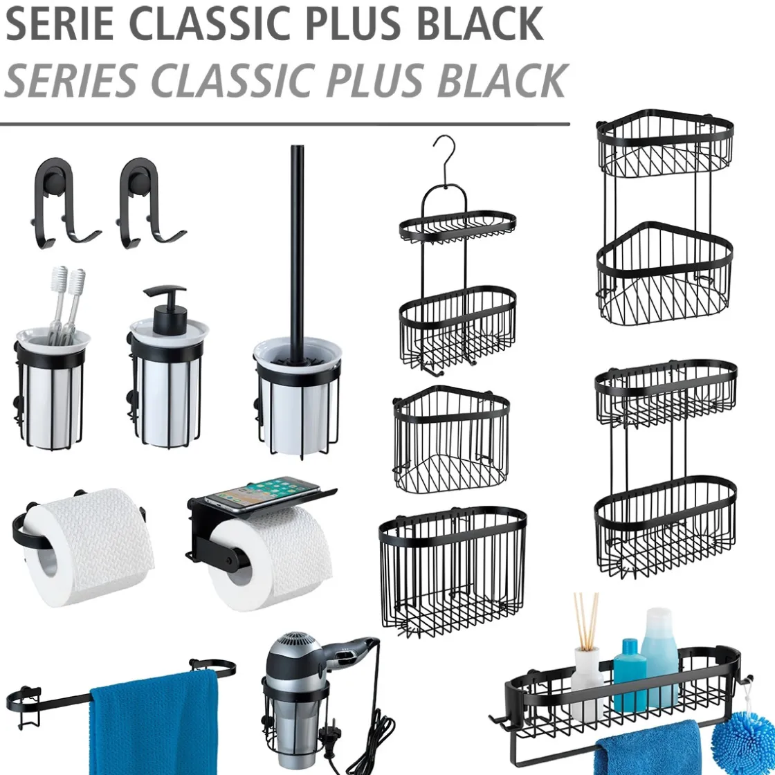 Haartrocknerhalter Classic Plus Black ^ Wenko Sale